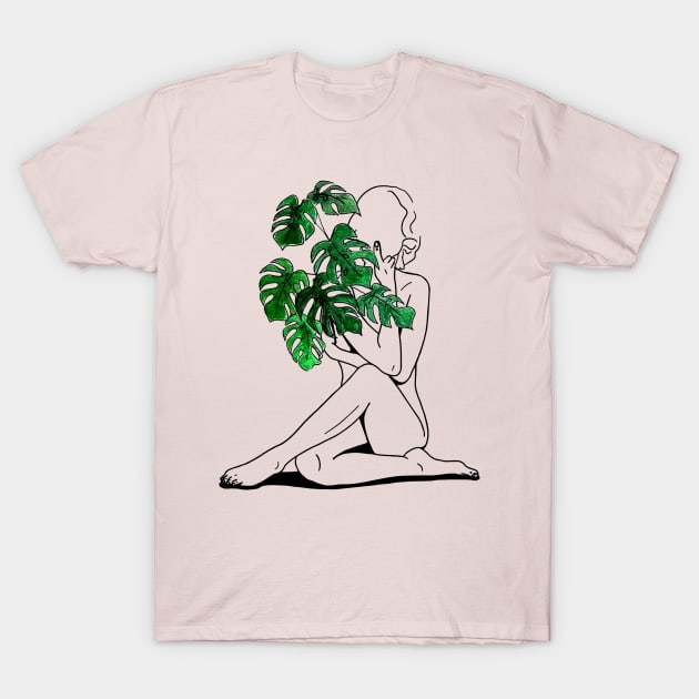 Plants Divine Feminine Energy T-Shirt by Pretty Phoxie LLC